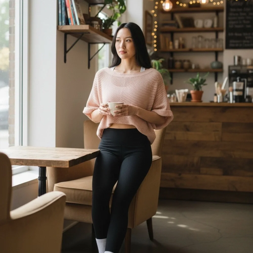 New Balance Soft Pink Knit Top - Picture 3 of 6